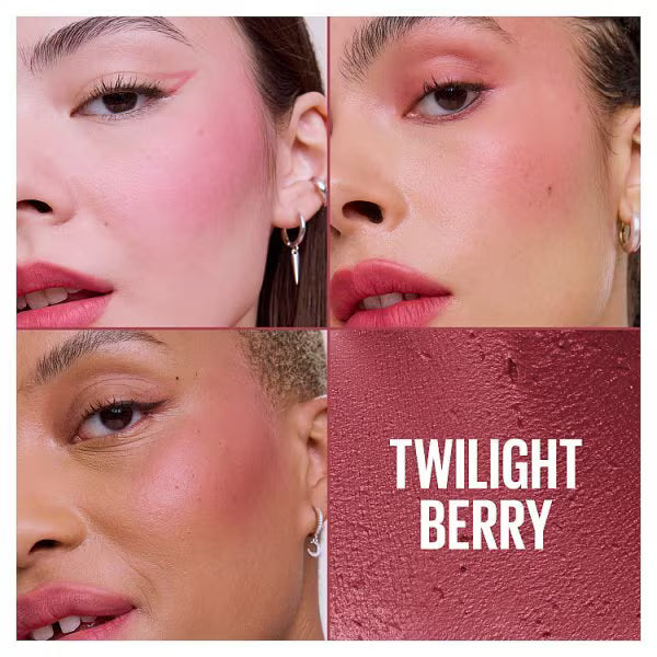 Maybelline Cloudtopia cheek and lip mousse berry pink makeup in twilight berry