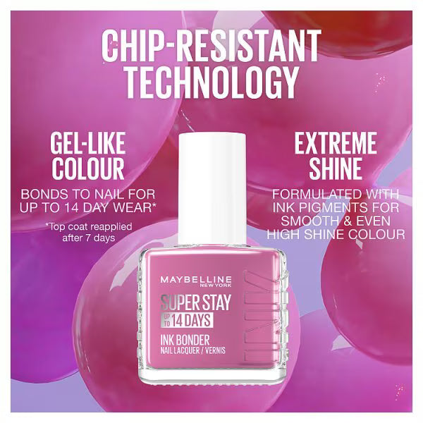 Maybelline SuperStay Ink Bonder chip-resistant nail polish technology