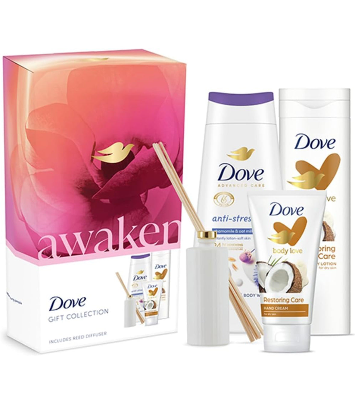 Dove Awaken Hand & Body Reed Diffuser Gift Set