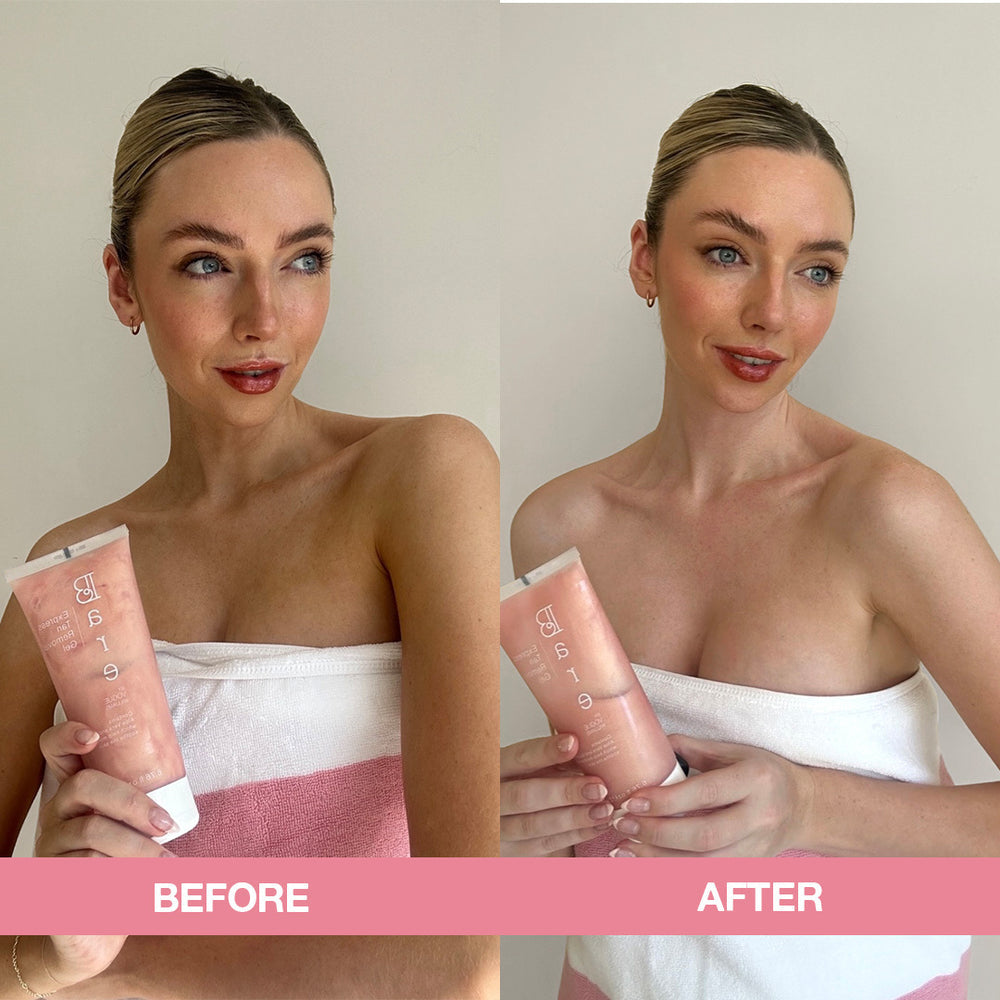 Bare By Vogue Express Tan Removal Gel BEfore After