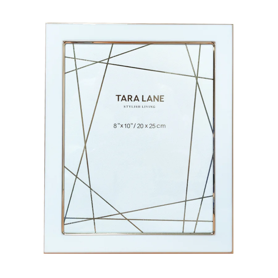 Tara Lane Ella Photo Frame White/gold 5 x 7