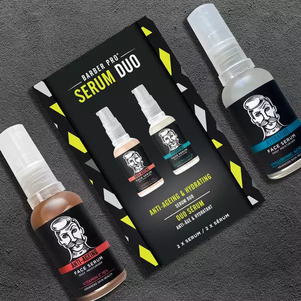 men’s facial serum gift set vegan barber pro