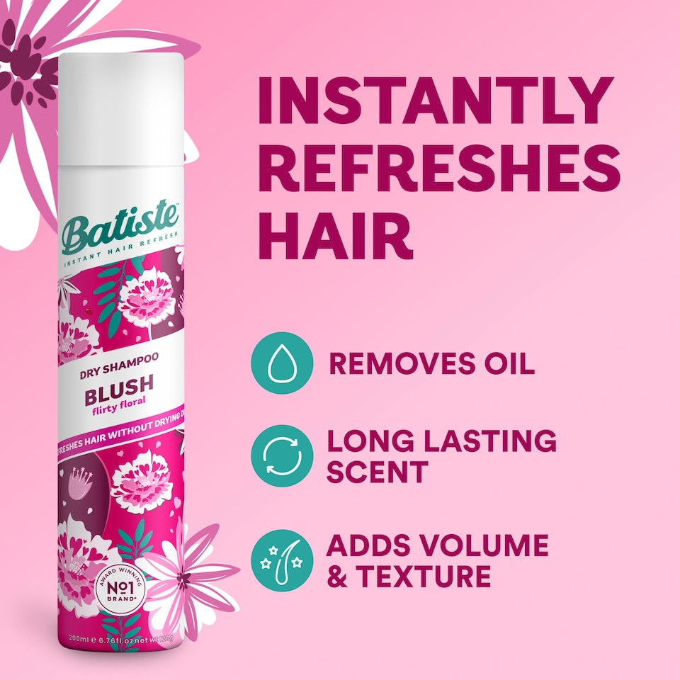 Batiste Blush Dry Shampoo 200ml benefits 