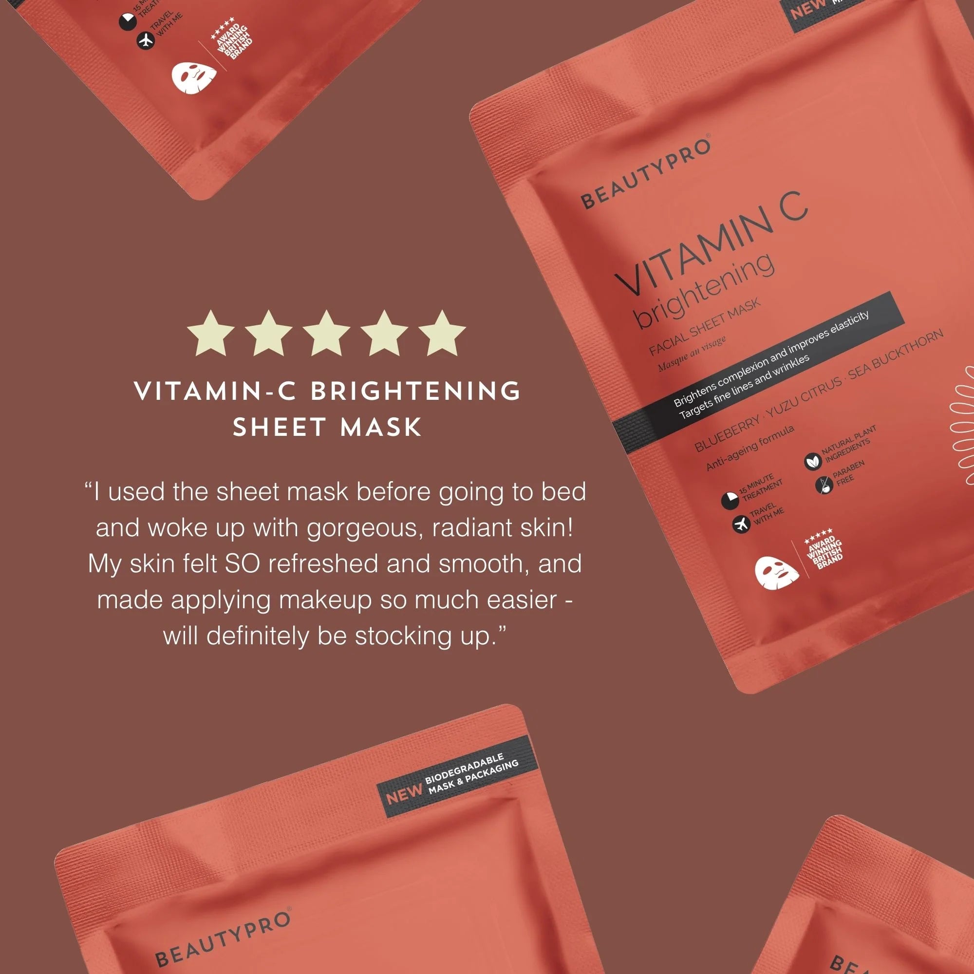 Beautypro Brightening Vitamin C Sheet Mask