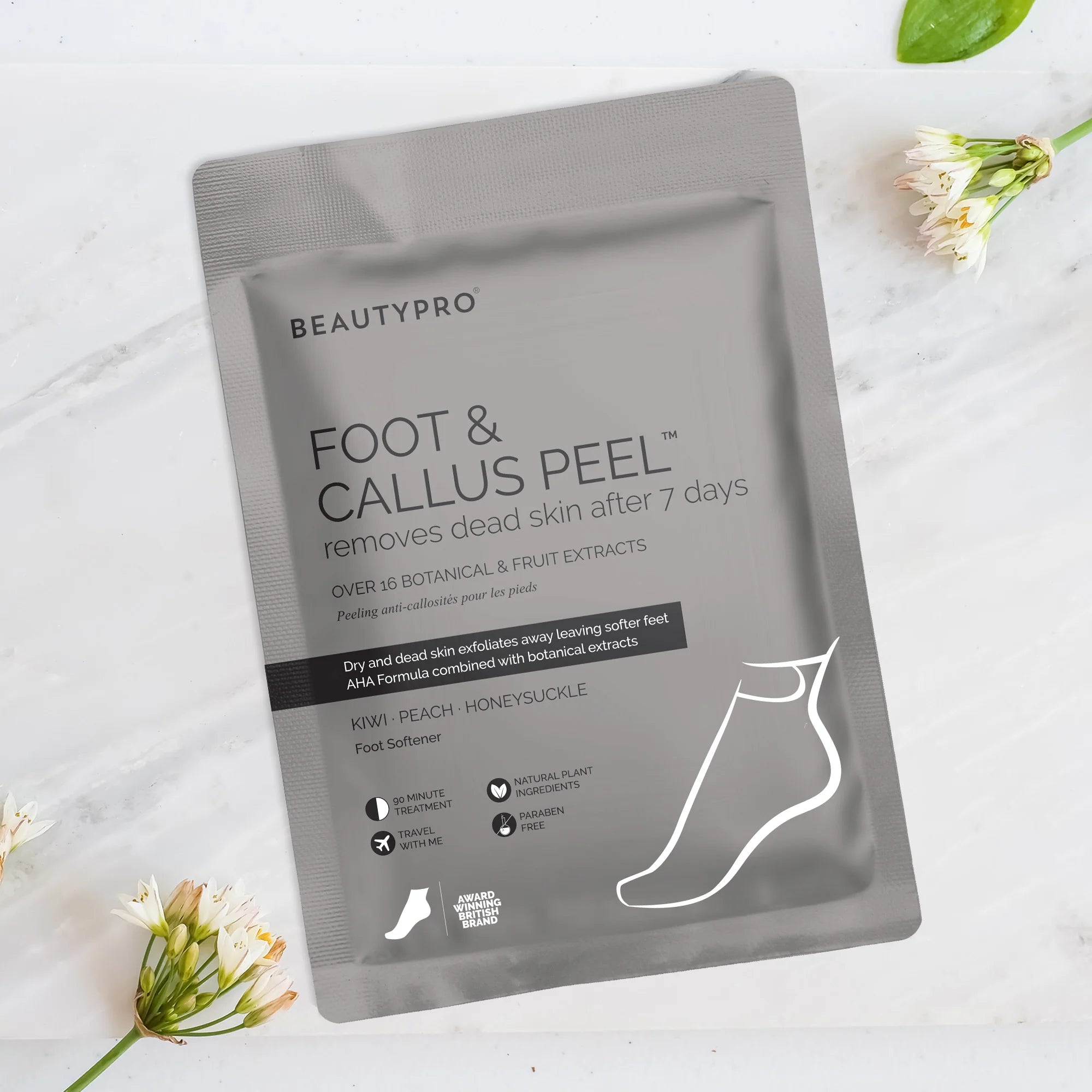 BeautyPro Foot & Callus Peel packaging on white background