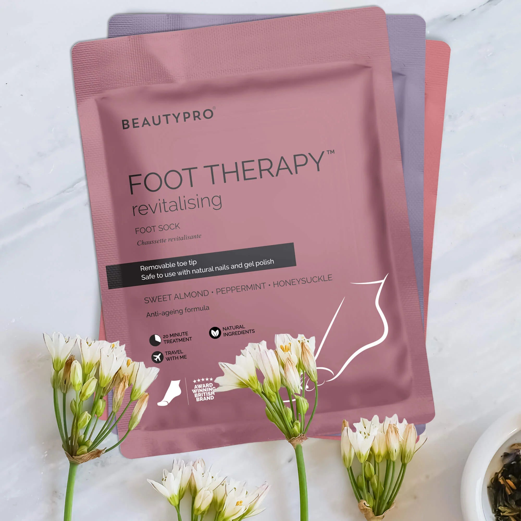 BEAUTYPRO foot mask socks moisturising treatment