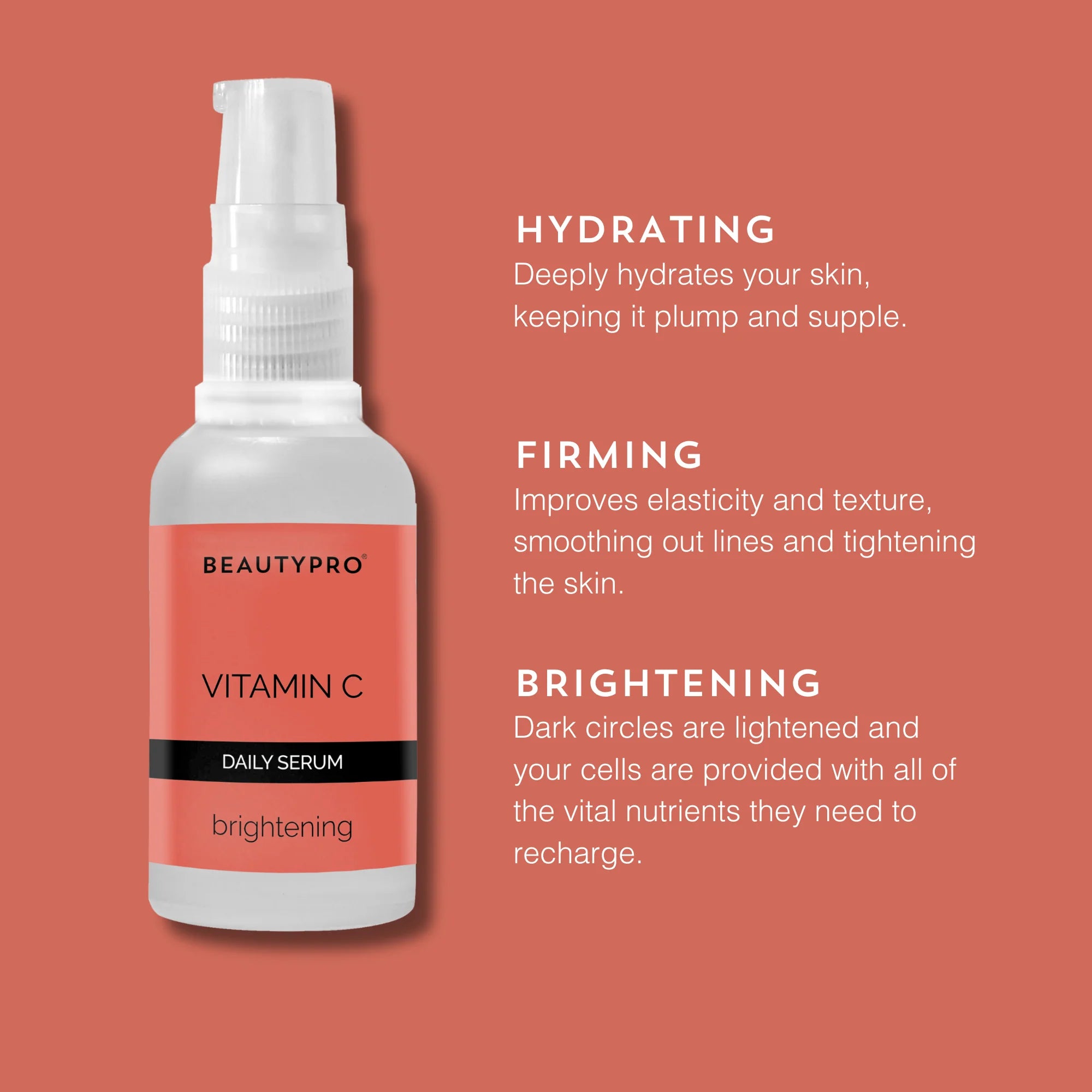 Benefits of BeautyPro Vitamin C Serum – hydrating, brightening, firming
