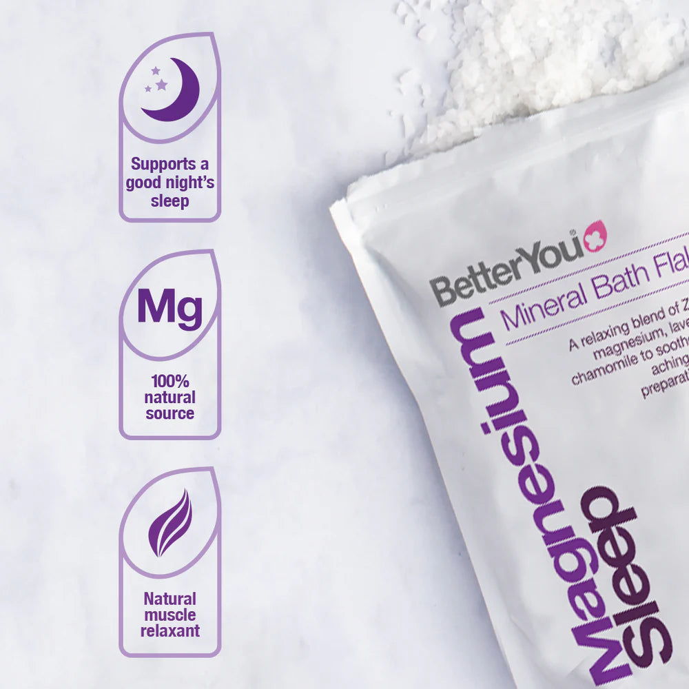 BetterYou Magnesium Sleep Flakes with lavender and chamomile benefits