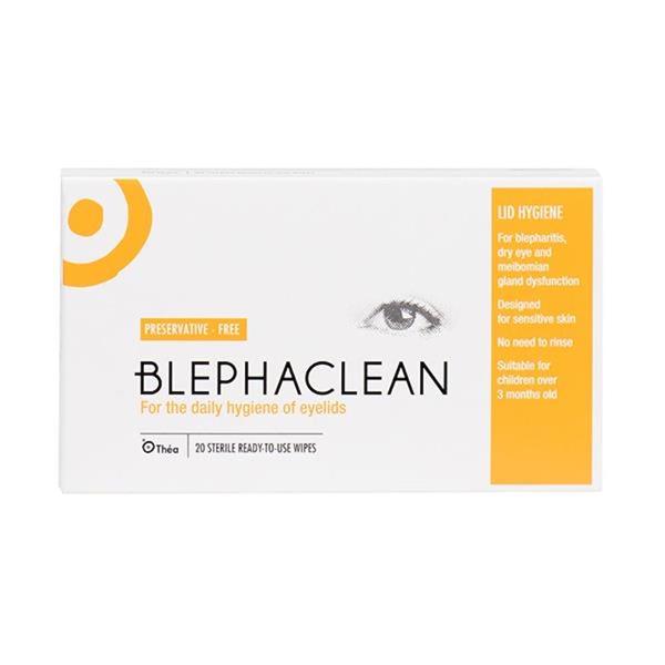 Blephaclean Wipes Daily Eyelid Cleansing - 20 Pk