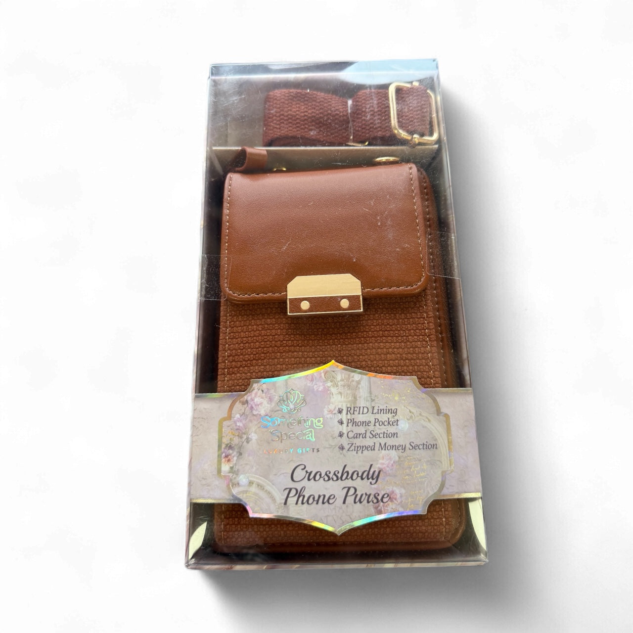 Brandwell Crossbody Phone Purse in Tan