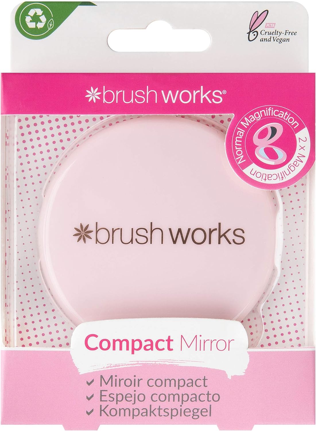 Brush Works Compact Mirror - Pink