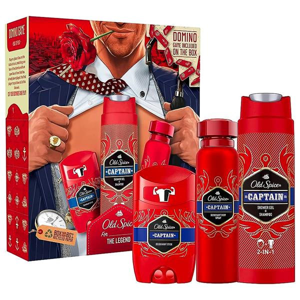 Old Spice Captain Body & Hair Gift Set For Men