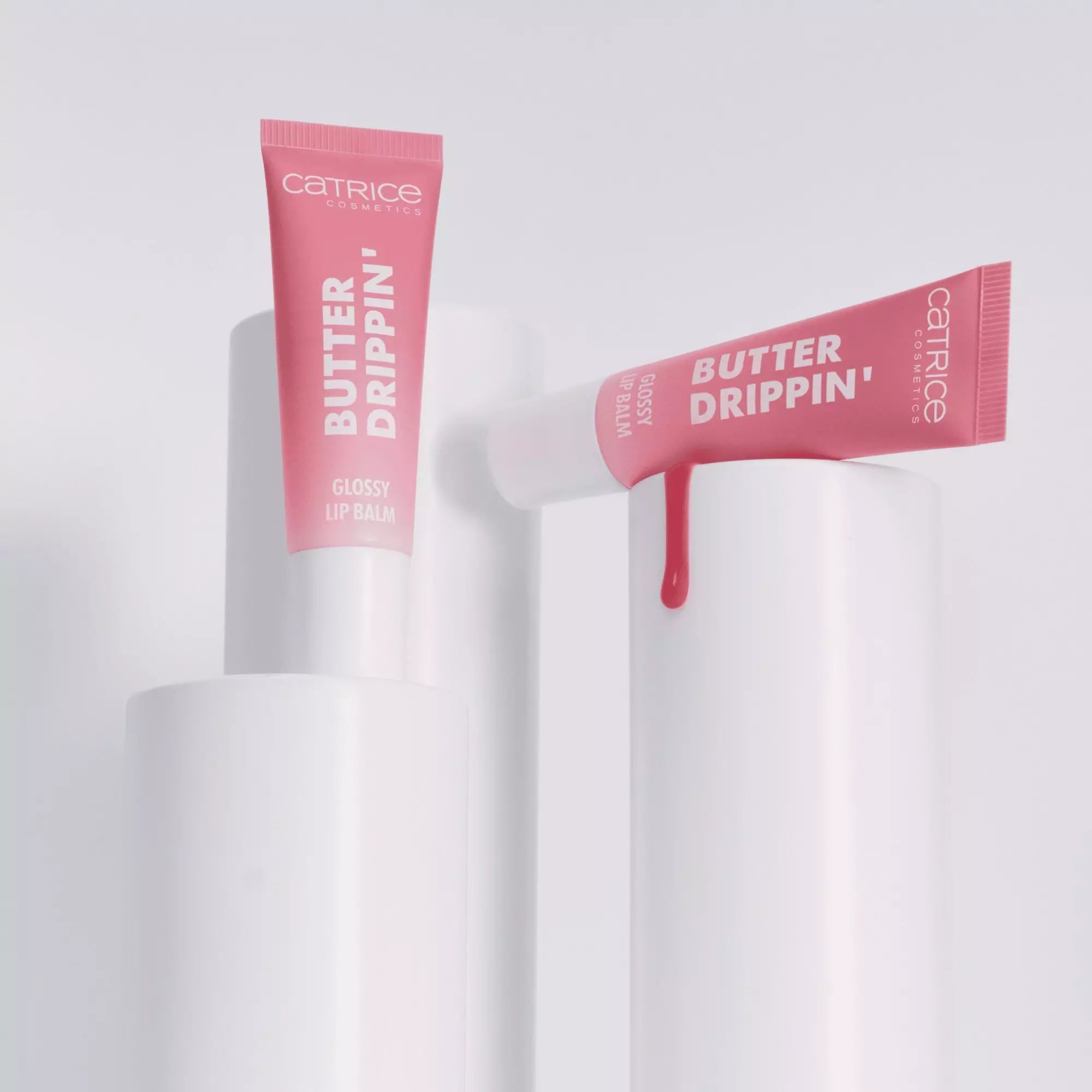 Catrice Butter Drippin’ 010 pink lip balm enriched with peptides for healthy, shiny lips