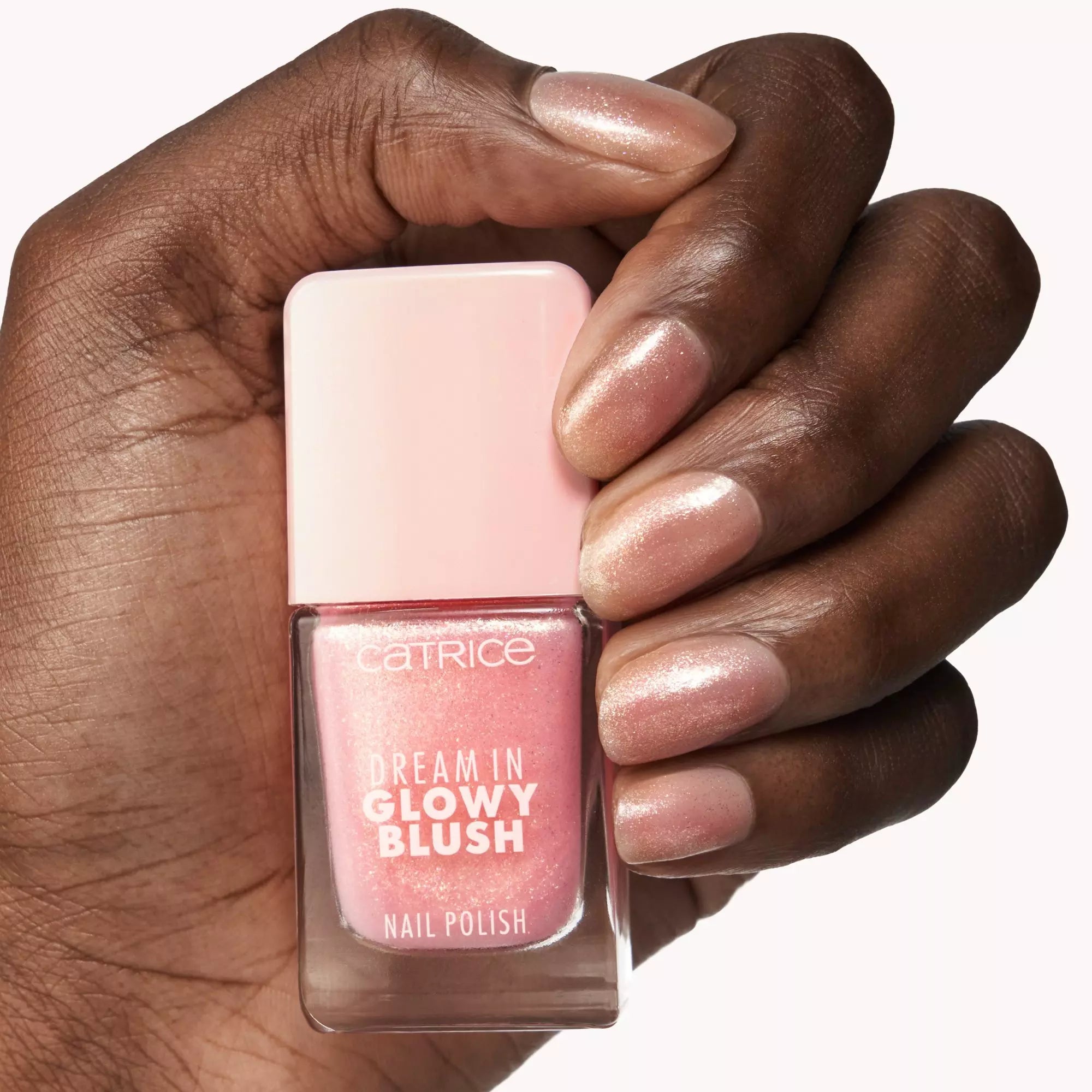 Catrice Dream In Glowy Blush Nail Polish - 080 Rose Side Of Life on Dark Skin