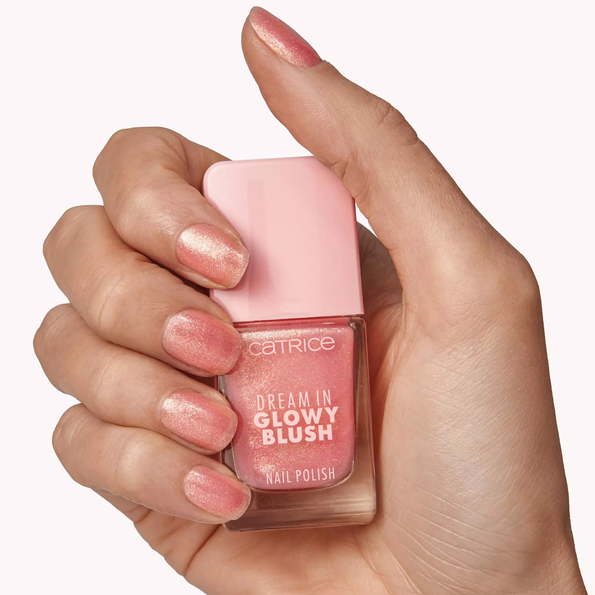 Catrice Dream In Glowy Blush Nail Polish 080 Rose Side Of Life on Light Skin