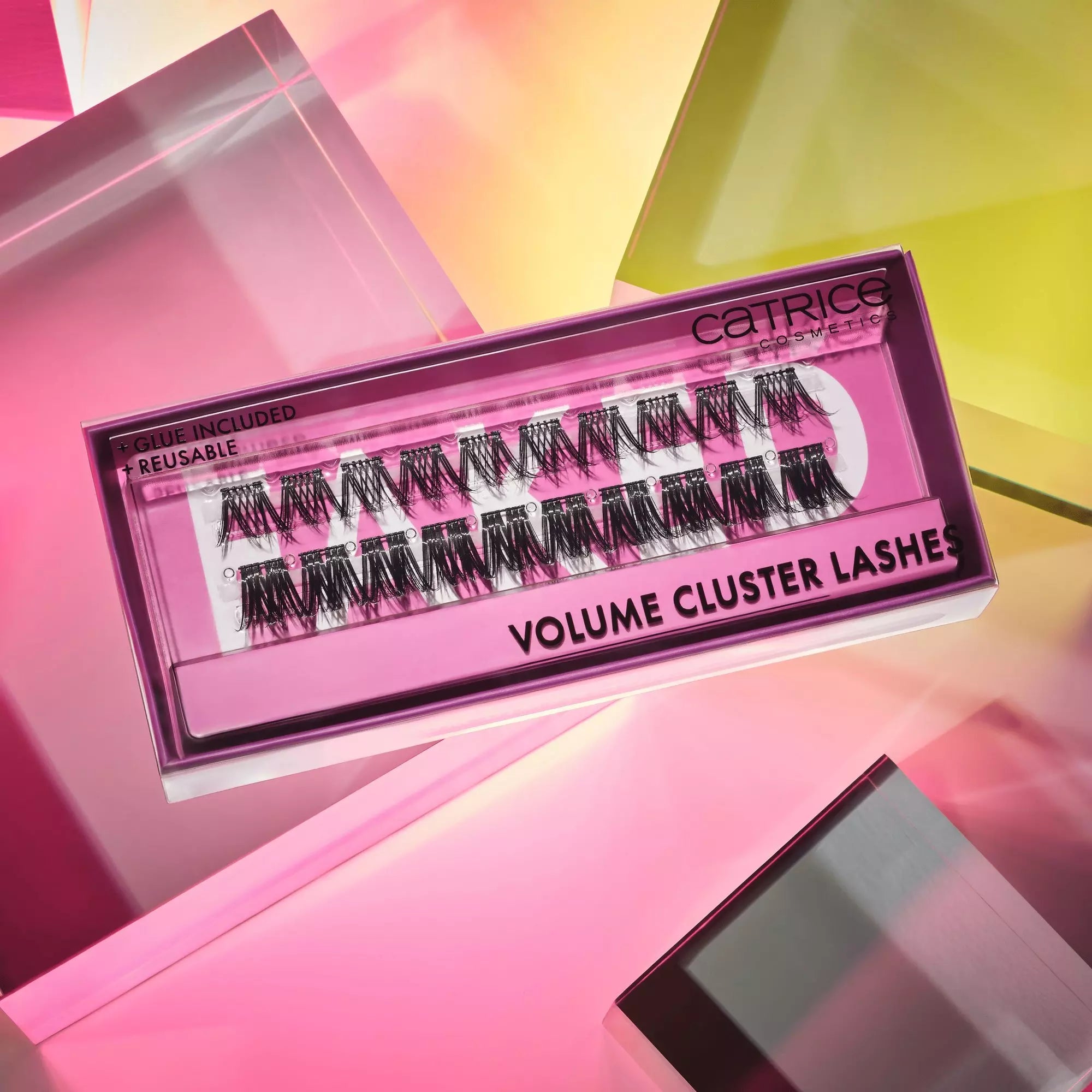 Catrice Volume Cluster Lashes styled on eyes – two lengths for tailored lash looks