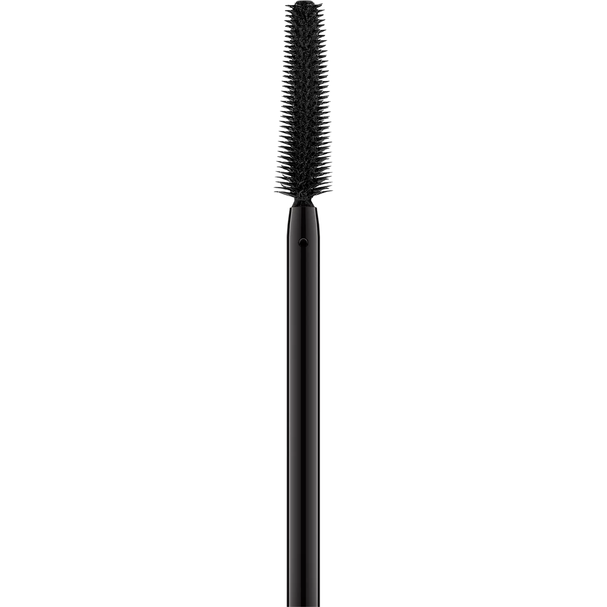 Close-up of Catrice Glam & Doll Mascara wand showing precision bristles for volume