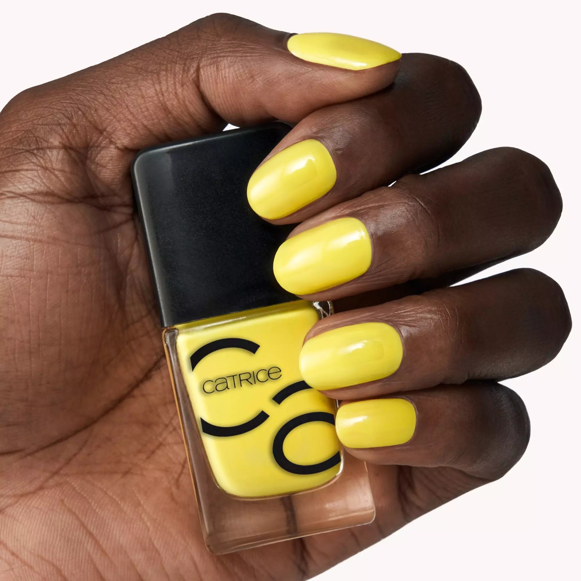 Catrice ICONails Gel Nail Lacquer - 171 A Sip of Fresh Lemonade on Dark Skin