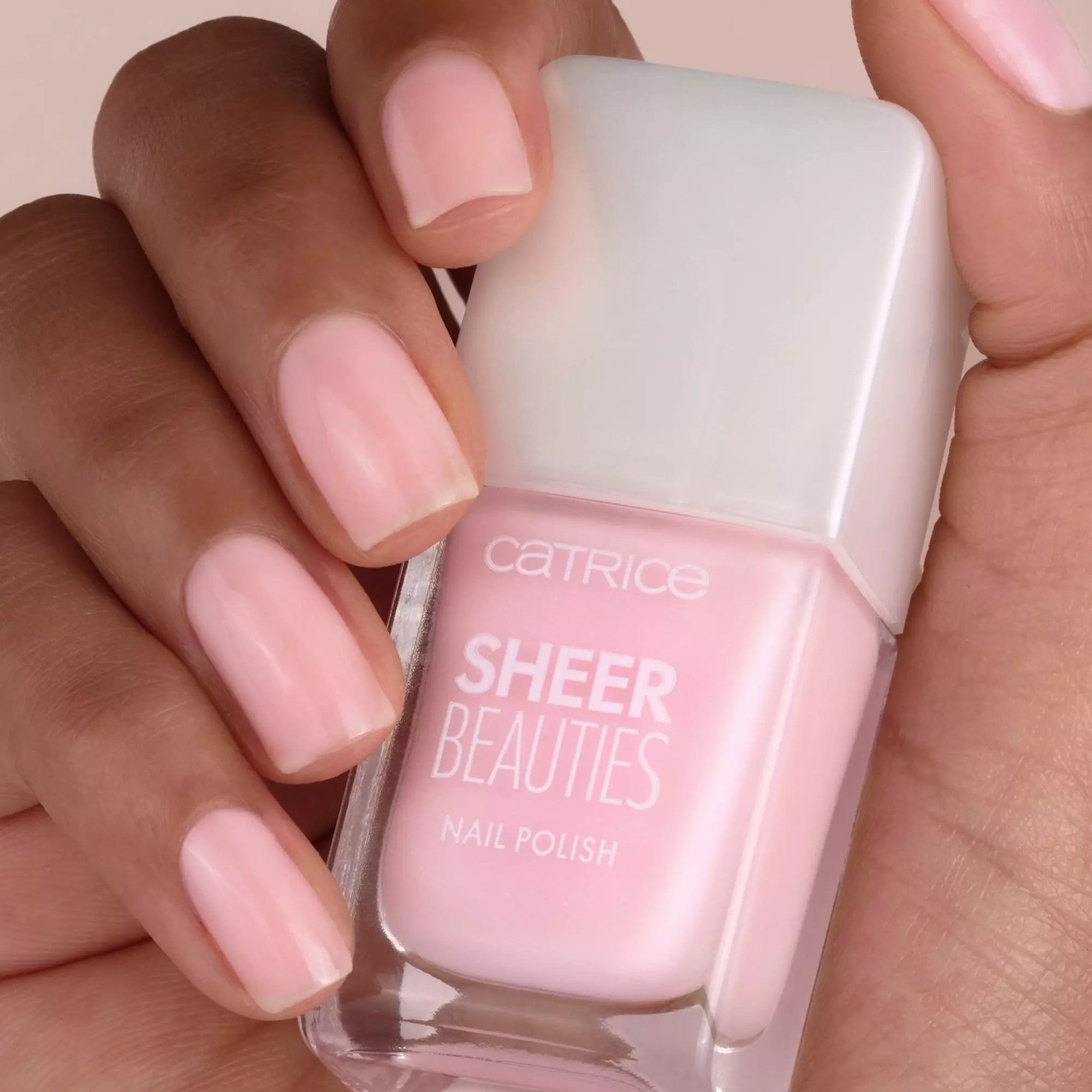 Catrice Sheer Beauties Nail Polish 040 Fluffy Cotton Candy On Dark Skin