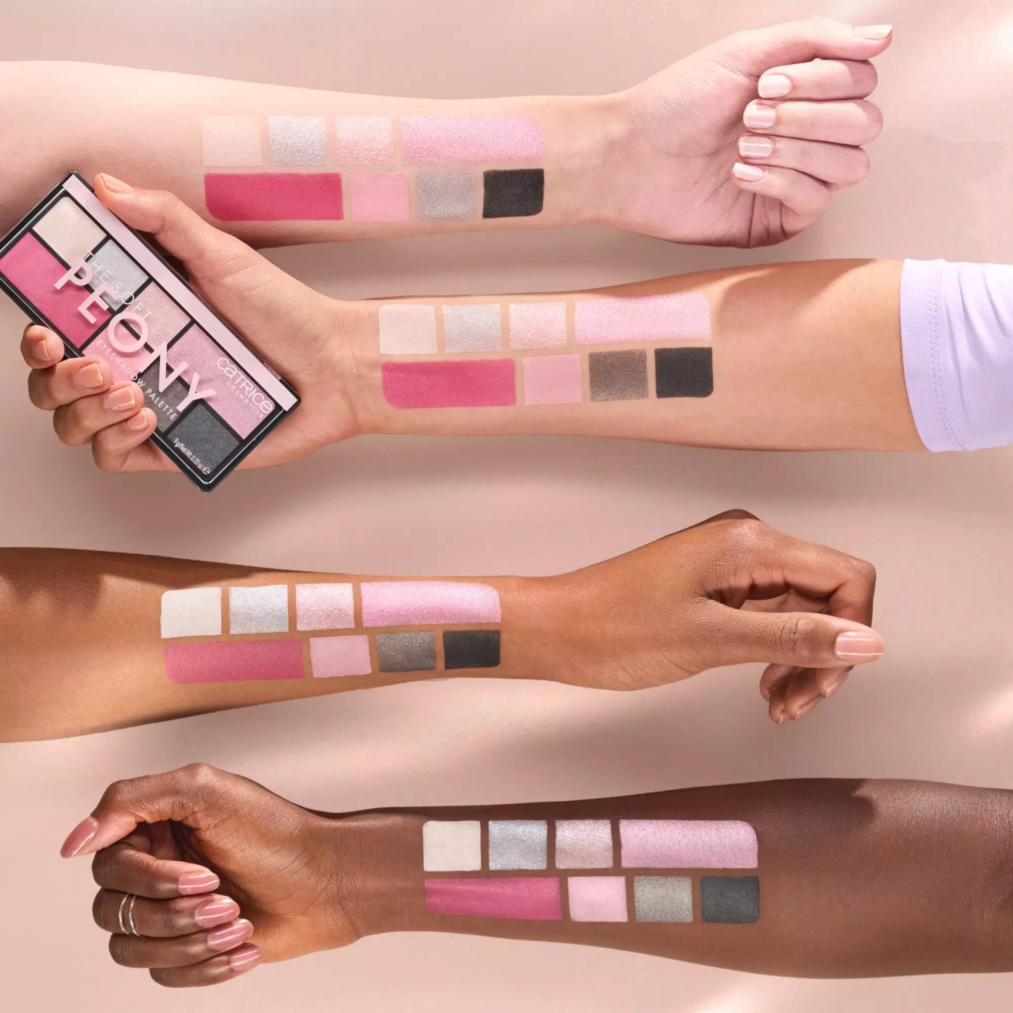 Catrice Soft Peony Eyeshadow Palette Colour Swatches