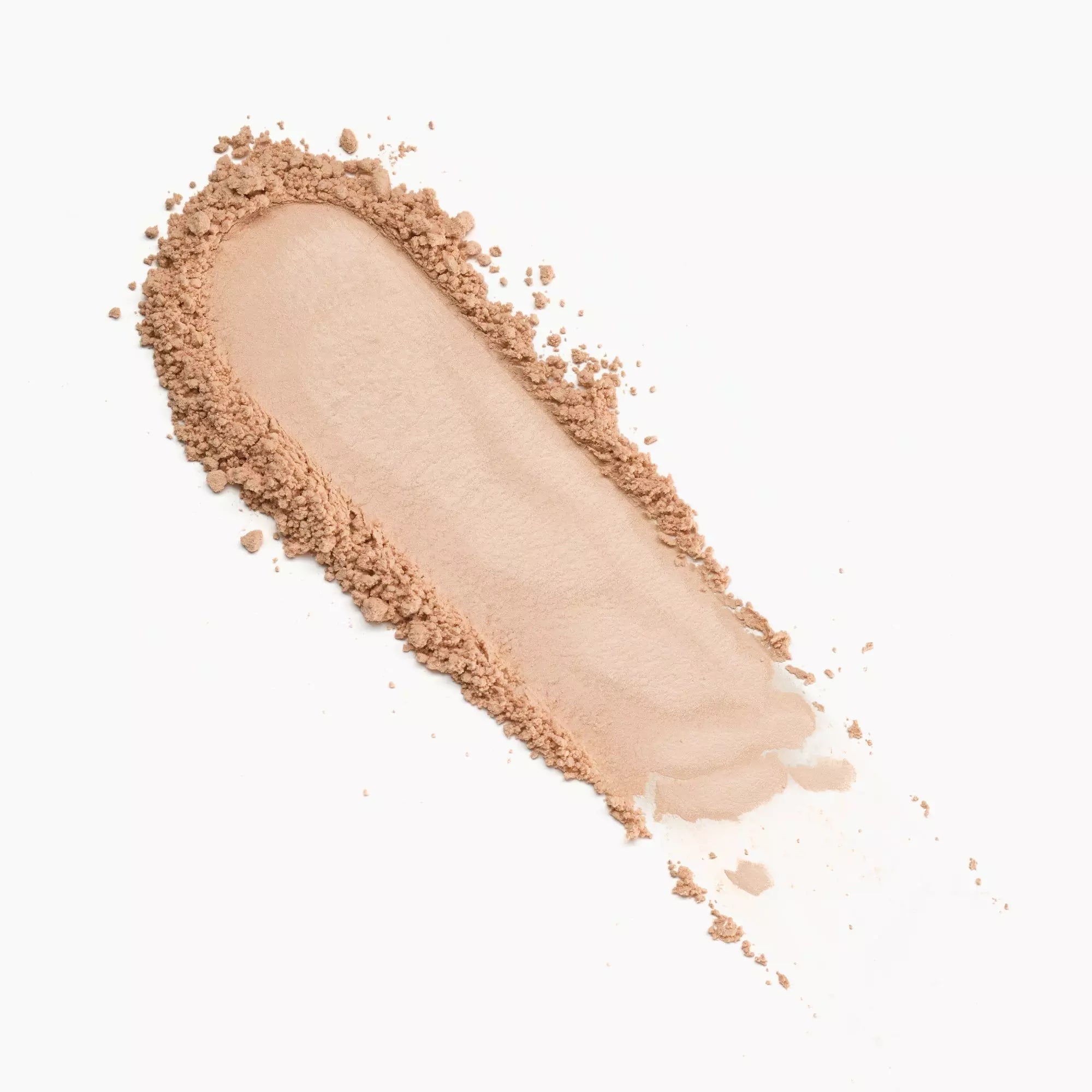Peachy nude powder swatch of Catrice Under Eye Brightener 020 Warm Nude