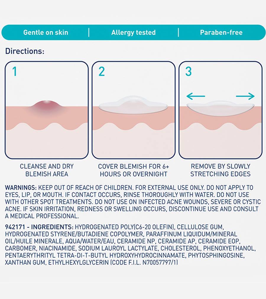 CeraVe skincare usage steps infographic for patch application
