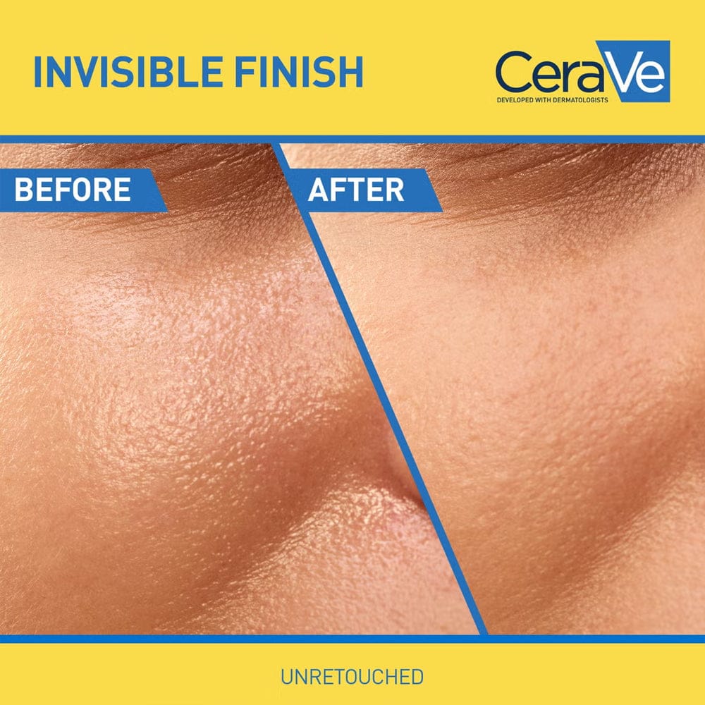 CeraVe Invisible Dry Touch Fluid sunscreen invisible finish review