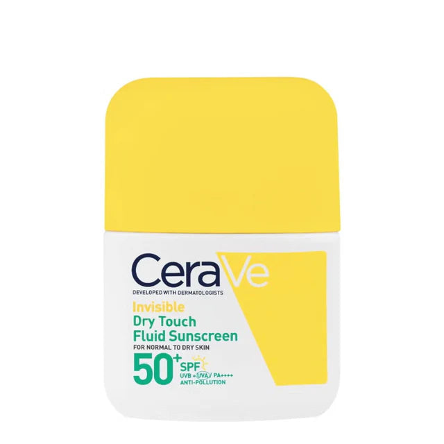 CeraVe Invisible Dry Touch Fluid Sunscreen SPF50 50ml bottle