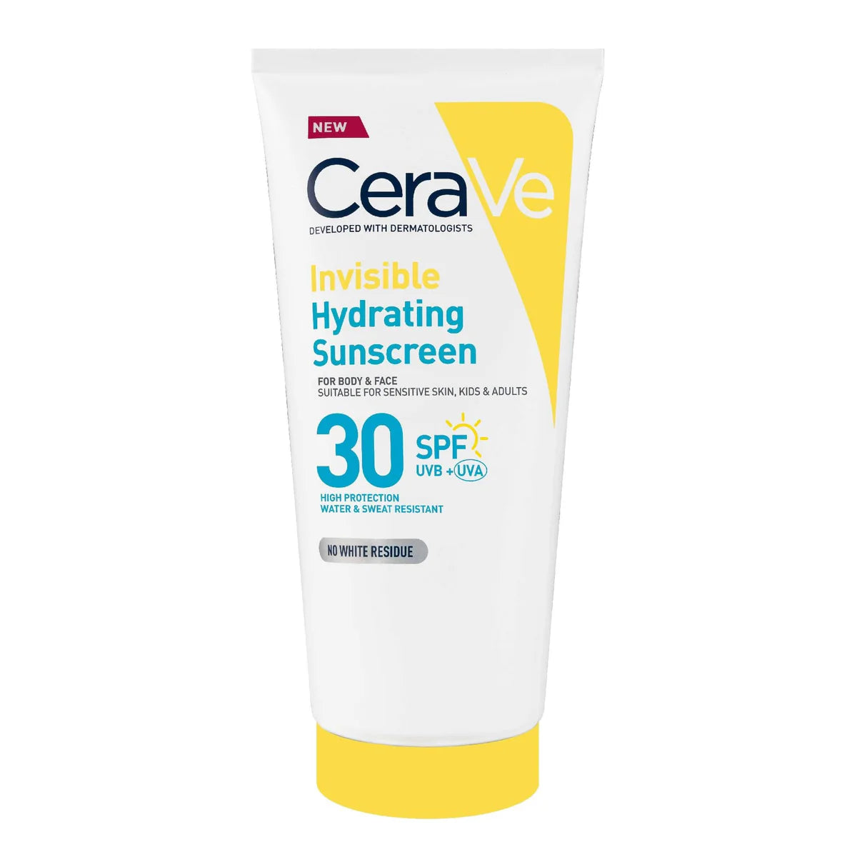 CeraVe SPF30 sunscreen no white cast skincare product image