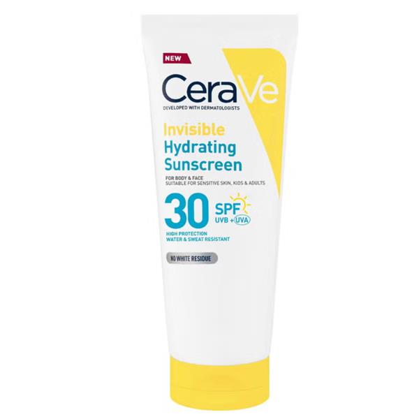 CeraVe Invisible Hydrating Sunscreen Lotion SPF30 bottle front view