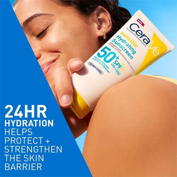 CeraVe SPF50 hydrating sun cream with no white cast