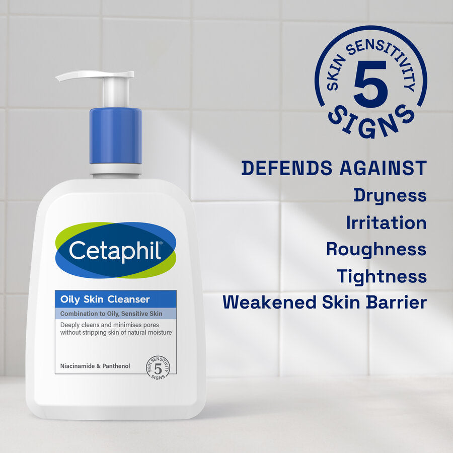 Cetaphil cleanser defends against irritation, dryness, tightness & mor