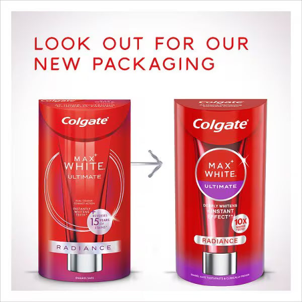 Colgate Max White Ultimate Radiance Whitening Toothpaste New Packaging