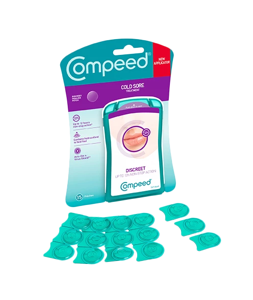  COMPEED hydrocolloid cold sore patches with portable applicator case