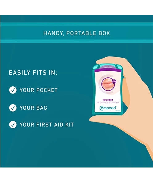 COMPEED Cold Sore Patches compact portable pack for everyday use