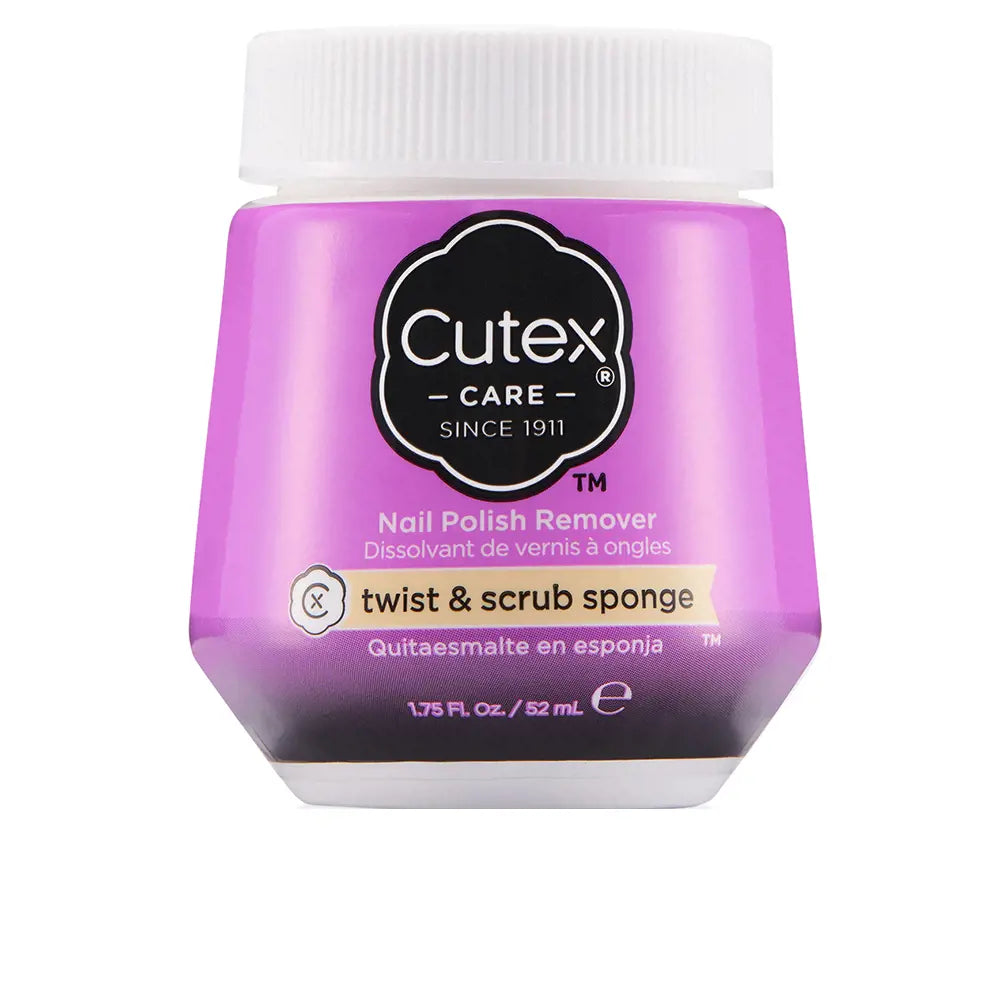 cutex twist and scrub sponge nail polish remover pot