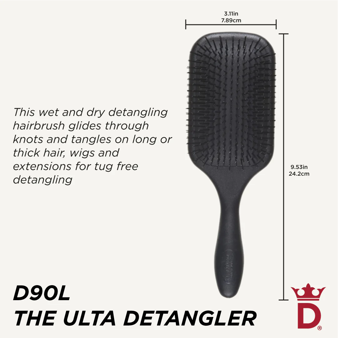 Denman D90L Pastel Pink The Ultra Detangle Hair Brush