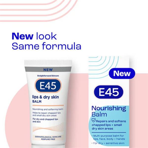 E45 dry skin balm for hands lips and skin patches