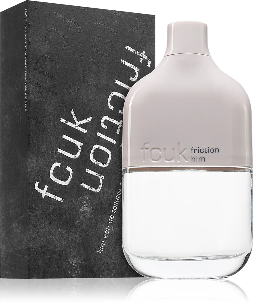 fcuk friction him eau de toilette 100ml men’s fragrance bottle