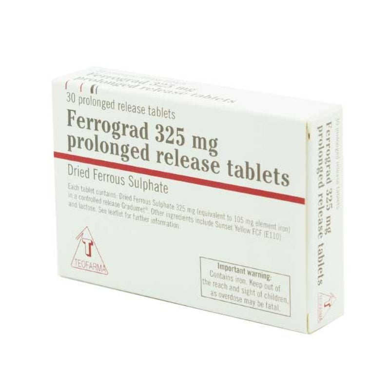 Ferrograd Prolonged Release 325mg Iron Tablets - 30 Pk