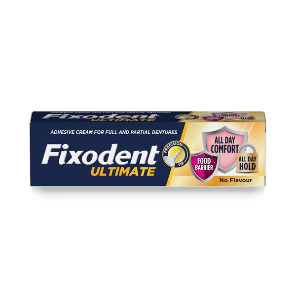 Fixodent Ultimate Adhesive Cream for Dentures 40g No Flavour – product pack shot