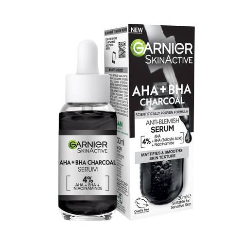 Garnier Skinactive 4% Aha + Bha Charcoal Anti Blemish Serum