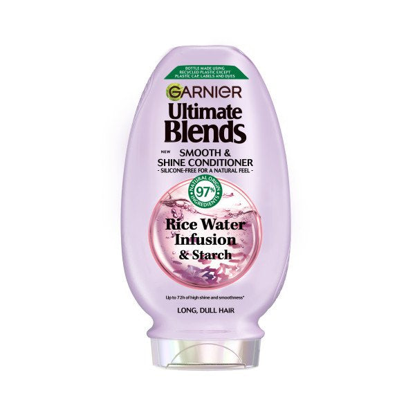 Garnier Ultimate Blends Rice Water Smooth & Shine Conditioner For Long Frizzy Hair