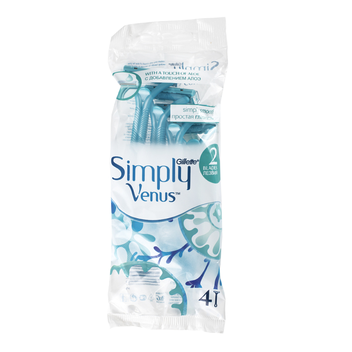 Gillette Simply Venus disposable razors with aloe - 2 pack