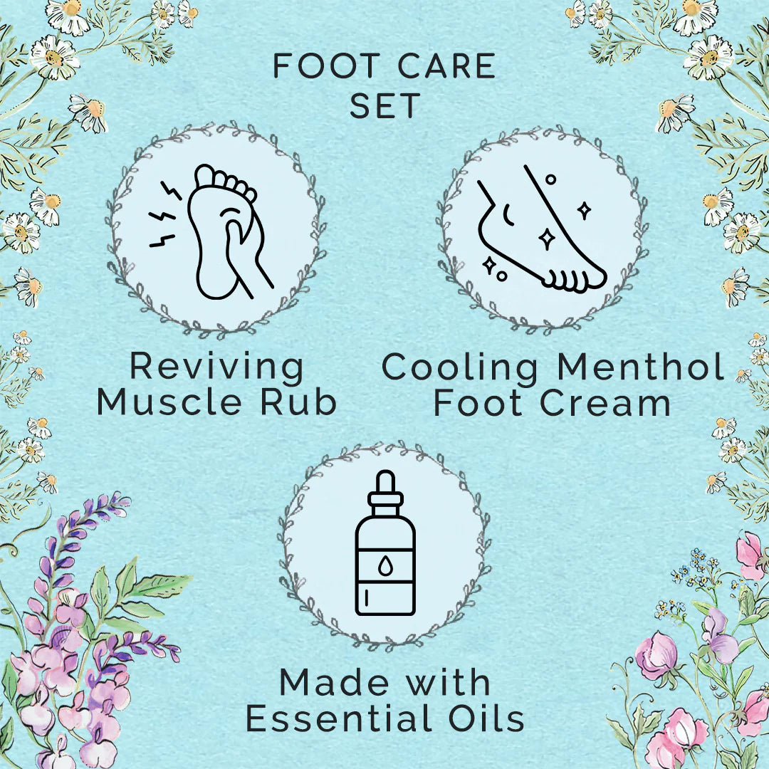 Heathcote & Ivory In The Garden Essential Oil Foot Cream & Muscle Rub Set