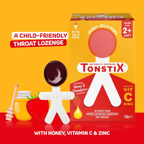 Tonstix Honey Jelly Pops Strawberry 6 Pack