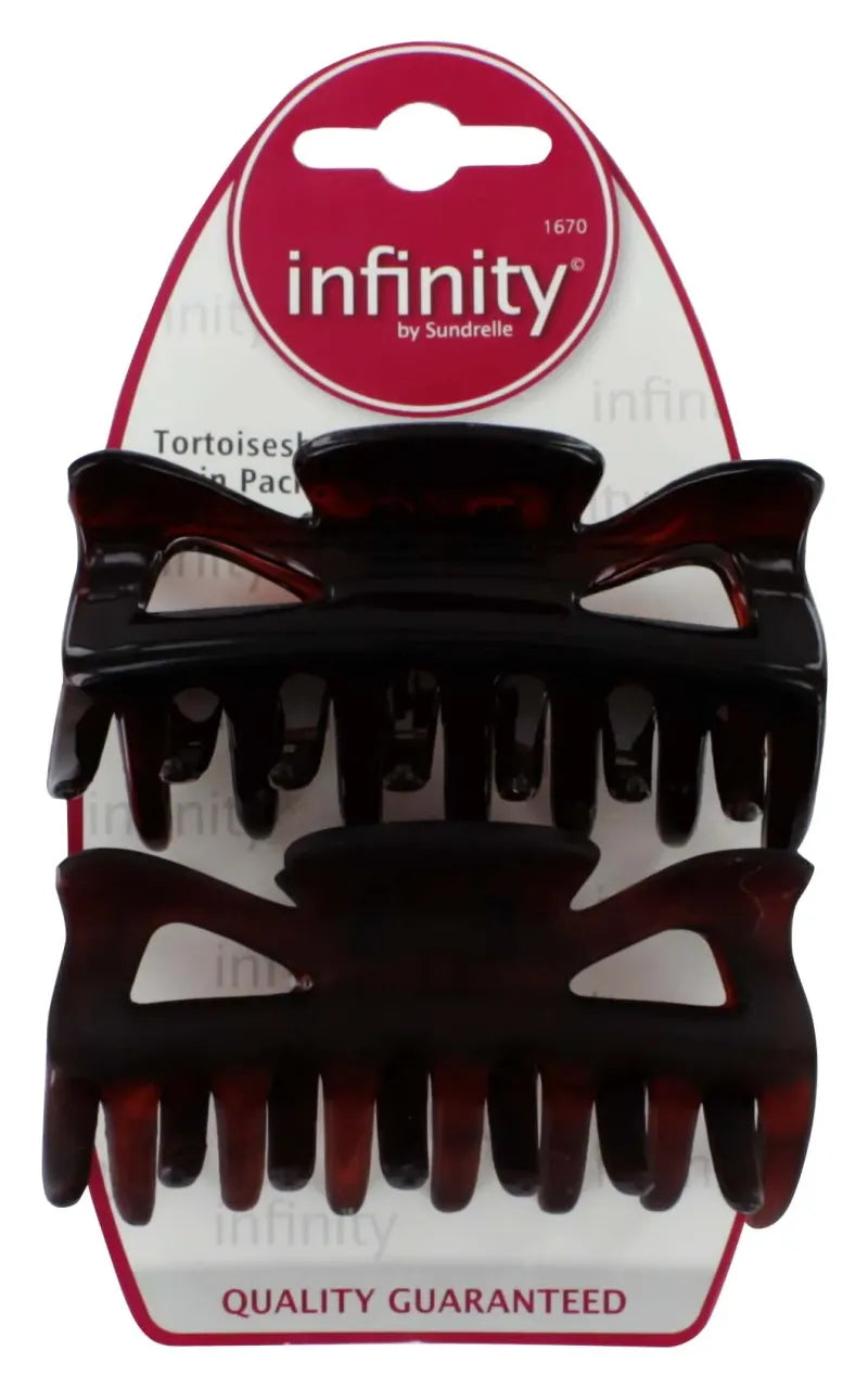 Infinity Tortoiseshell Hair Clamps 2 pack claw hair clips
