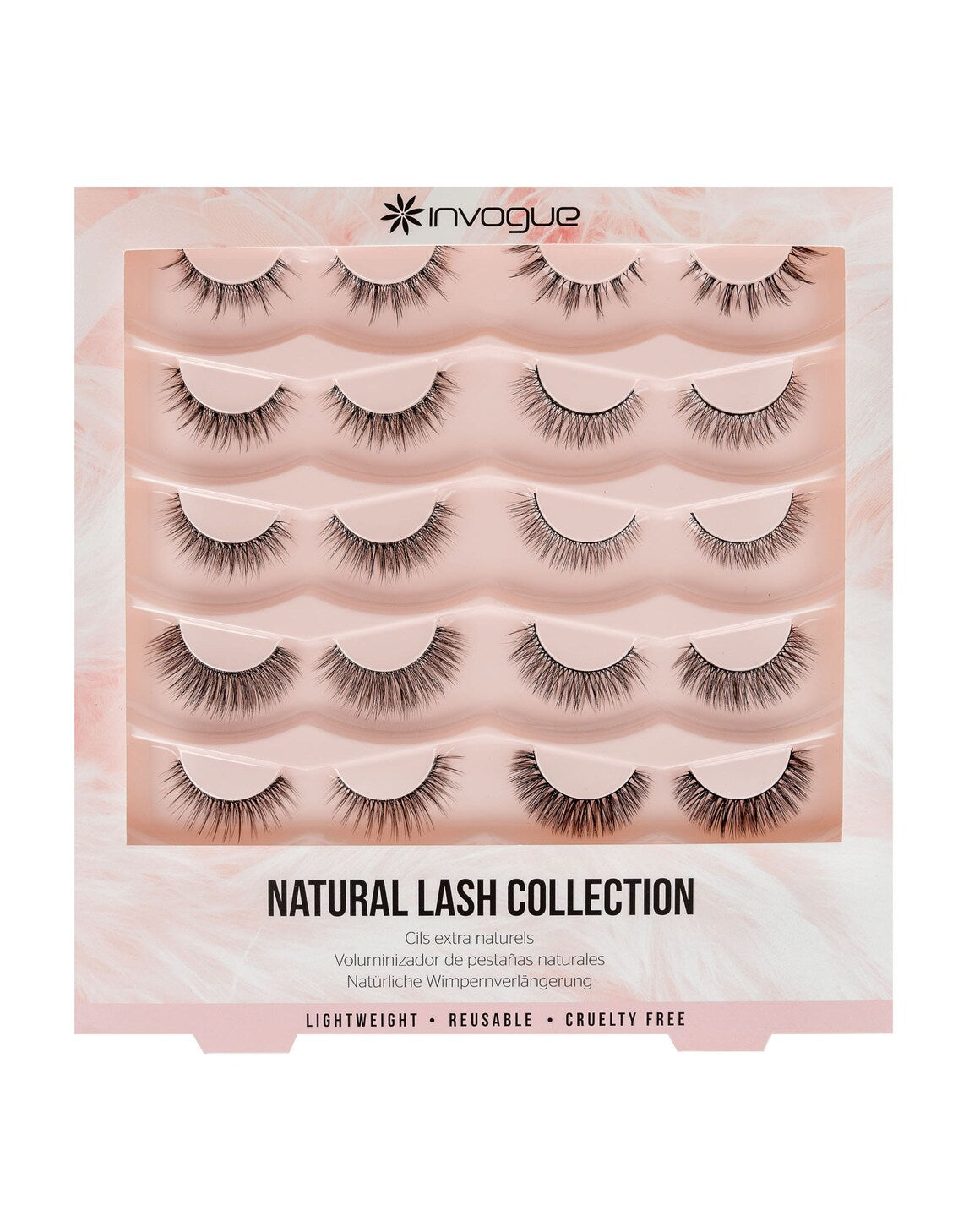 Invogue Natural Lash Collection 10 Pair Set