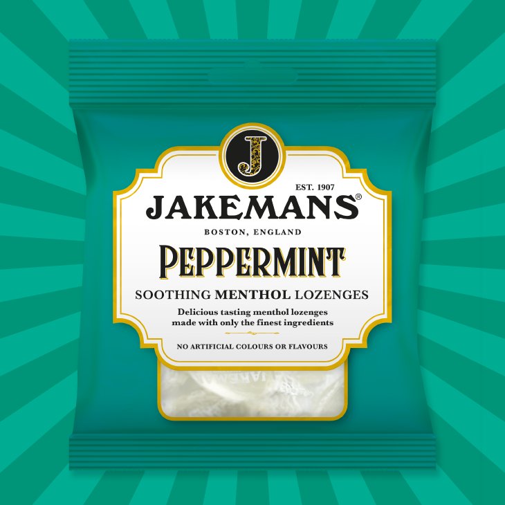     Jakemans peppermint menthol throat lozenges cooling flavour