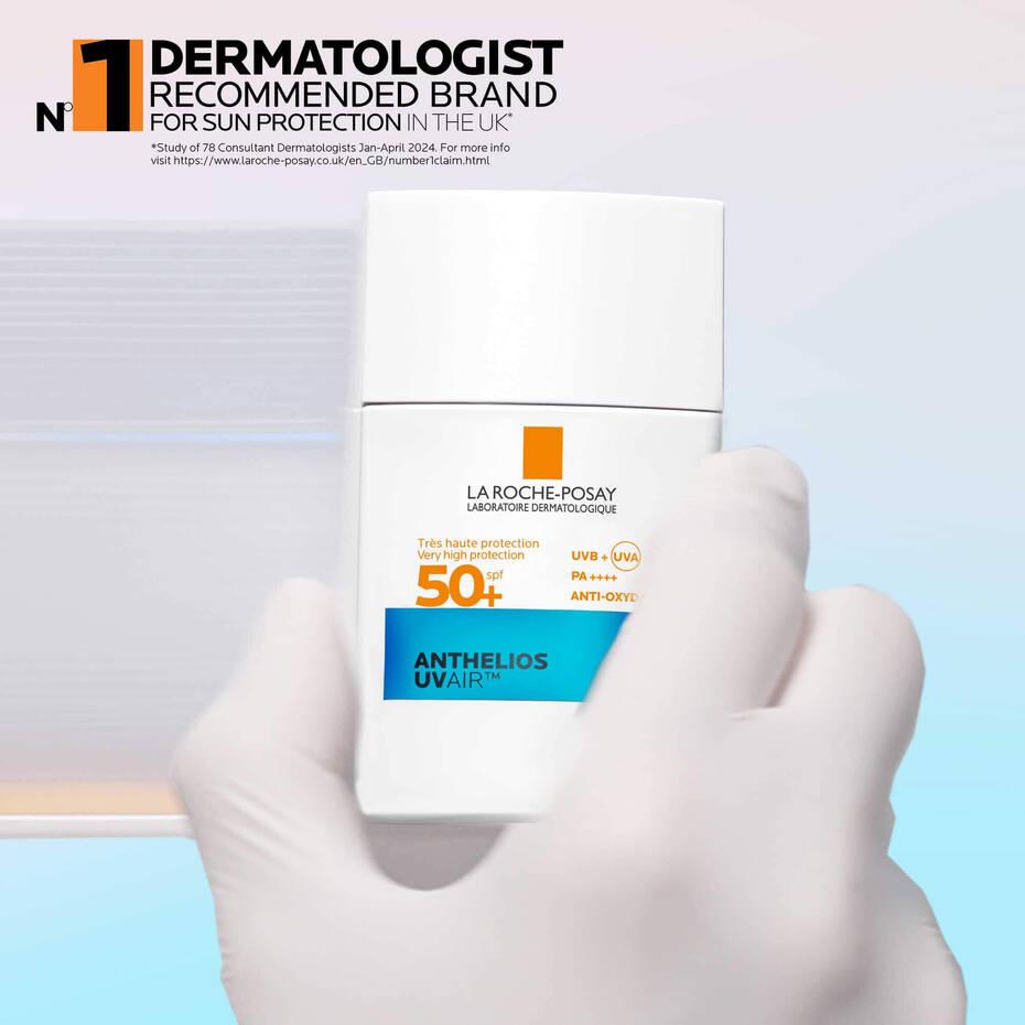 Dermatologist recommended La Roche-Posay UVAIR sunscreen SPF50+